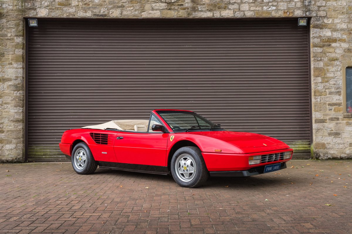 1987 Ferrari Mondial T Cabriolet Front Right Roof Down