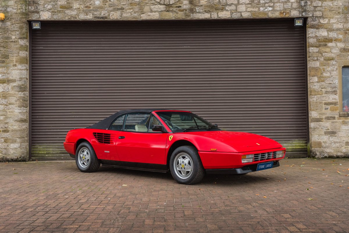 1987 Ferrari Mondial T Cabriolet Front Right Roof Up