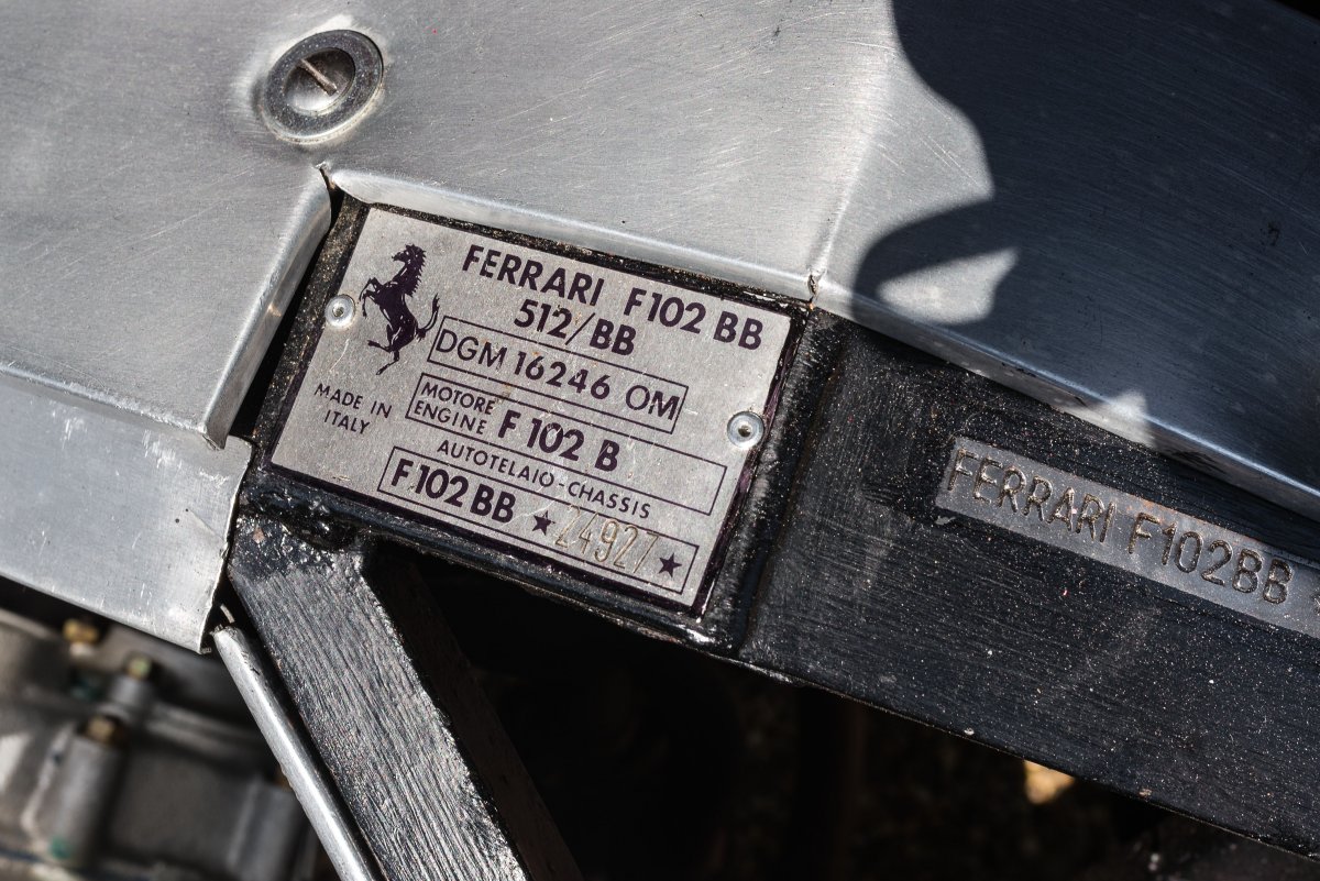 1978 Ferrari 512 Berlinetta Boxer Chassis Number
