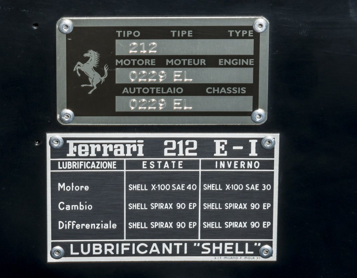 1952 Ferrari 212 Inter Prototype For Sale