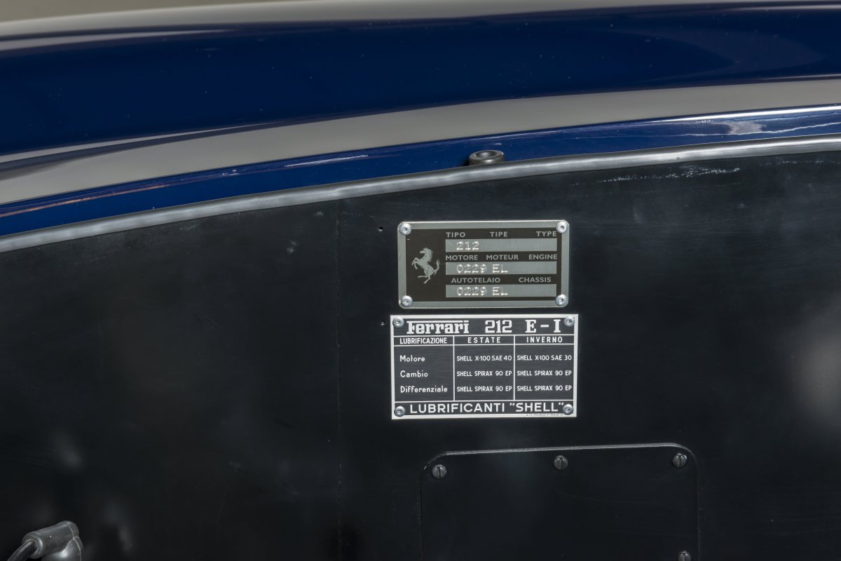 1952 Ferrari 212 Inter Prototype For Sale